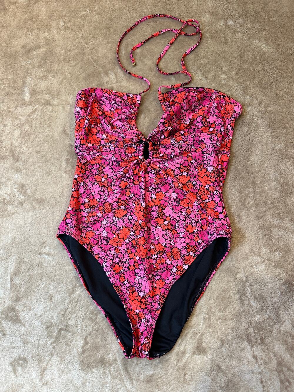 Michael Kors Pink Floral One Piece Swimsuit Size 12
